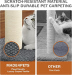 Made4Pets Cat Scratching Post with Sisal & Carpet for Indoor Cats, 23.6" | Cat Scratcher with Wide Stable Base, Interactive Hanging Toys, Ideal for Kittens, Small Cats and Everyday Indoor Play