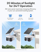 Baseus X1 Pro 3K Dual-Lens AI Solar Camera Outdoor Wireless, No Monthly Fee | 300° AI Tracking, 150-day Battery, IP65, Local Storage up to 512GB, AES+RSA, Color Night Vision, 8x Zoom, Privacy Zones