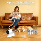 FIXR Dog Grooming Vacuum Kit with Clippers, 12000Pa Strong Suction, 2L Large Dust Cup, Low Noise <50dB, 5-in-1 Pet Hair Trimmer for Dogs Cats Shedding & Home Grooming