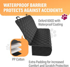 Active Pets Black Car Rear Seat Cover for Dogs, Durable Waterproof & Scratch Resistant Vehicle Backseat Protector, Nonslip Dog Accessory & Pet Protection for Back Seats, Machine Washable