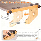 Cat Window Perch- Adjustable Sill Fit,Renter-Safe,Wood-Metal Frame Sturdy Hammock No Drilling,Washable Bed Cover,Tool-Free Install for Indoor Cats,Ideal for Small Spaces & Multi-Cat Families(Grey,M)
