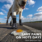 EXPAWLORER Dog Socks for Summer Hot Pavement to Prevent Licking Paws, Anti Slip Doggie Grippy Booties Shoes for Hardwood Floors, Boots & Paw Protectors for Small Medium Large Senior Dogs Black L