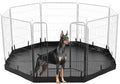 PJYuCien Octagon Playpen Bottom Pad for 32'' Width 8 Panel Pen, Black | Protect Floor, Easy to Move and Clean, Perfect for Puppy, Duck, and Other Small Animals, Hook Connect