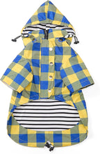 Dog rain Coat Waterproof Raincoat Puppy Jacket with Legs Buttons Zipper Hood Drawstring Fit for Yorkie Terrier Schnauzer Poodle Border Collie Labrador Golden Retriever 8lbs to 80lbs Yellow XS