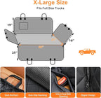 URPOWER XL Dog Seat Cover for Full-Size Truck Back Seat, Waterproof Hammock | 600D Oxford, Side Flaps with Zippers, Scratch Resistant, Non-Slip, Easy Install, Machine Washable, Dog Seat Belt Included