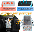 Console Dog Car Seat - Portable Dogs Armrest Booster Seat for Small Dog, Foldable Pet Car Seat with Safety Belt, Blue Puppy