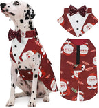 Kuoser Dog Tuxedo, Dog Suit and Bandana Set, Dogs Costume with D-Ring | Formal Dog Outfit with Detachable Bowtie Collar for Wedding, Birthday, Party, Christmas, Halloween, Christmas 2XL
