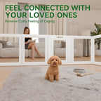 EVERFRONT Clear Acrylic Dog Playpen - Clear Dog Play Pen - Easy Assemble Acrylic Dog Playpen - Puppy Playpen, Cat Playpen, Small Animal Playpen, Dog Play Pen Indoors(30", 12-Pack 2-Room)