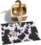 Doro Cat Litter Mat 23x15 Inch Waterproof Litter Trapping Mat | Original Cow Pattern Design, Regular Size, Durable PVC, Easy to Clean, Urine-Proof