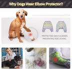 FUAMEY Dog Recovery Sleeve with Elbow Protector, Purple Stripes M | Stop Licking Joints,Pet Long Sleeve Suit Protecting Dog's Front Leg Arm Wounds Cover Skin Conditions,Hot Spots