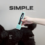 Cordless Pet Trimmer for Dogs & Cats – Rechargeable Grooming Clipper with Detachable Metal Blade, Low-Noise Motor, Supports Optional Blade Lengths (Parent) (Green, Blades Bundle)