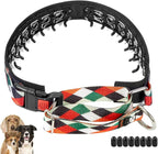 Mayerzon No Pull Dog Prong Collar Martingale, Personalized Pinch Collar | Anti Pull Collar with Buckle for Large Medium Small Dogs, Safe for Walking Training, Festivals(Pop Art, L)