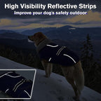 Lelepet Dog Coats for Large Dogs Waterproof Dog Jacket with Adjustable Fit | Windproof Cold Weather Coats with Adjustable Buckle & Leash Hole Reflective Winter Jackets for Extra Large Dogs, XXXL