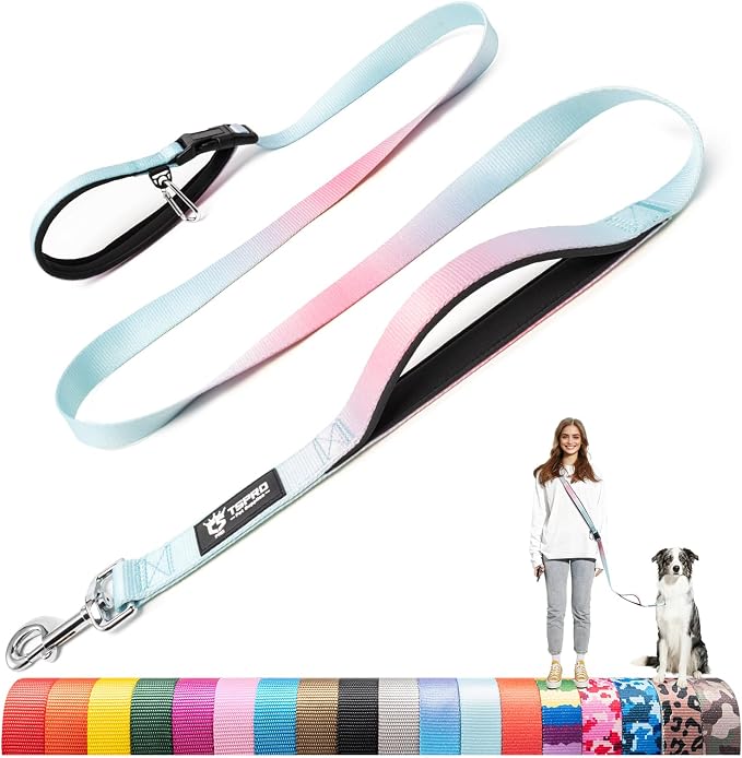 TSPRO 3-in-1 Heavy Duty Tactical Hands Free Dog Leash, Dual Padded Handles | Premium Dog Leash, Waist & Crossbody Wear, Metal Safety Clasp, Adjustable for Medium & Large Dogs, Walking & Running Training