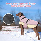 QBLEEV Warm Dog Jacket - Reflective, Adjustable Winter Coat with Turtleneck for Cold Weather, Waterproof Fleece Snowsuit for Small, Medium, Large Dogs