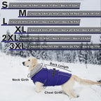 Lelepet Dog Coat Waterproof Dog Jacket Fleece Vest with Adjustable Buckle | Reflective Pet Winter Coat Turtleneck Snowsuit Windproof Cold Weather Coats for Small Medium Large Dogs,Leash Hole,Blue, S