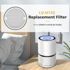 LV-H-132 Replacement Filter Compatible with LEVOIT LV-H-132 Air Puri-fier | LV-H-132 Air Puri-fier Replacement Filter, Part # LV-H-132-RF, 3 Pack