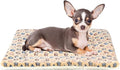 Mora Pets Dog Bed Crate Pad Ultra Soft Pet Mat Star Print 22 Inch Brown | Washable Crate Mat for Large Medium Small Dogs, Reversible Fleece Dog Crate Kennel Mat Flat Cat Bed Liner
