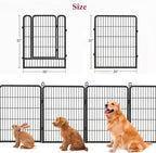 Dog Playpen, 32inch 20 Panels Outdoor Dog Fence Indoor Dog Pen Anti-Rust Pet Puppy Pen Dog Exercise Pen with Lock for Medium Small Dogs, Portable Pet Fence for Yard RV Camping
