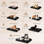 EHEYCIGA Orthopedic Dog Bed Large with Removable Washable Cover,Black,35x23 | Egg Crate Foam Support,Durable Oxford fabric,Non-Slip Bottom,Machine Washable,Soft Waterproof Plush Pet Bed Mat For Crate