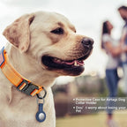 DAGANXI Tactical Dog Collar, Adjustable Military Training Nylon Dog Collar with Control Handle and Heavy Metal Buckle for Medium and Large Dogs, with Patches and Airtags Case (Orange, XL)