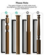 COMOMY 30" Tall Baby Gate for Stairs Doorways, Fits 29.5" to 40.5" Openings | Auto Close Extra Wide Dog Gate for House, Pressure Mounted Easy Walk Through Pet Gate with Door, Black