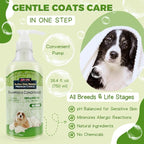 All Stages Natural Dog Shampoo and Conditioner Set with Aloe Vera pH-Balanced Dog Grooming Shampoo and Conditioner for Dogs, Tear-Free Moisturizing Dog Shampoo, 26.4 Oz (Pack of 2)