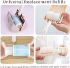 Lint Roller for Pet Hair Extra Sticky Portable Lint Rollers 210 Sheets Value Set 3 Rollers with 1 Handle 1 Cover Strong Adhesive Lint Remover for Clothes Furniture Carpet Dog & Cat Hair