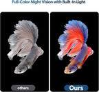 Aquarium Camera for Fish Tank, 2K 3MP Underwater Pet Camera with Close Focus Lens，AI Motion Detection, Dual Band WiFi, Magnetic Mount, Night Vision, App Remote Viewing