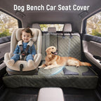 Pet Bench Seat Covers for Trucks, Heavy Duty Nonslip Car Seat Protector with ISOFIX Openings for 1-2 Child Car Seats,Fits Ford 150,Ram 1500,GMC Sierra,Toyota,Ram,Chevrolet Silverado(Green)