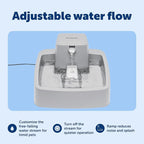 PetSafe Oasys Pet Fountain, 1 Gallon (128 oz), Cats & Small-Medium Dogs | Adjustable Water Flow, Whisker-Friendly Tray, Dishwasher-Safe, Replaceable Carbon & Foam Filters Included