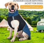 Dog Warm Coats - Windproof Dog Winter Outdoor Jackets Cold Weather Coats for Dog Waterproof Dog Raincoats with Hole for Dog Leash,BY XL