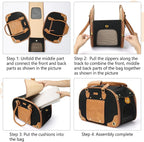 Dog Carrier Purse, Pet Carrier, Foldable Waterproof Premium Nylon Pet Travel Portable Bag Carrier for Cat and Small Dog Home/Outdoor Small Black