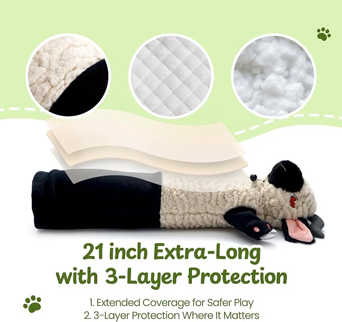 Cat Wrestling Glove, 22 inch Cat Puppet Wrestler with 3 Catnip Pouches & 3 Layer Resistant Protection, Interactive Cat Toy with Removable Bell for Boredom Relief & Mental Stimulation, Goat