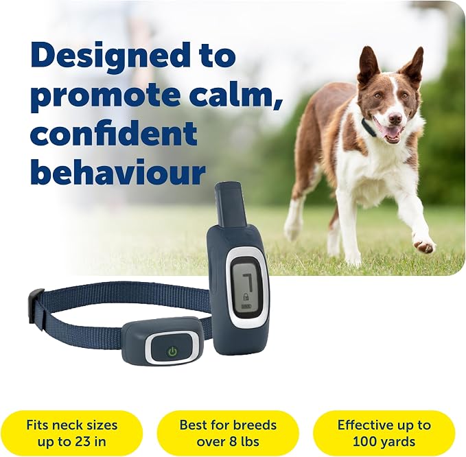 PetSafe 100 Yard Remote Trainer, Rechargeable, Waterproof, Tone / Vibration / 15 Levels of Static Stimulation for dogs over 8 lb. | 100-Yard Range, for Dogs over 8 Lb, Tone/Vibration/15 Static Levels, Waterproof, 40-Hr Battery, 2-Hr Charge