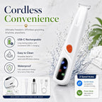 Dog & Cat Paw Trimmer with LED Light, Ultra Quiet Micro Precision Trimmer | 2 Mode Electric Quiet Rechargeable Clipper with LED Light & 2 Wide Blades (0.8"), Waterproof for Paws, Ears, Face, Rump