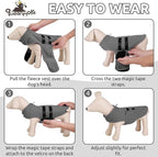 Queenmore Small Dog Sweaters, Soft Fleece Vest Pullover Dog Jacket with Leash Hole, Warm Winter Dogs Clothes Cold Weather Doggy Dachshund Sweater for Small Dogs Cats Boy or Girl (Grey, XS)