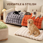 SOMAHE Plush Pet Bed Mat, Machine Washable, Medium 27x20 Vibrant Orange | Machine Washable + Non-Slip Paw Bottom: plush pet mat stays fluffy and steadier for large cats and small dogs.