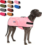 BEAUTYZOO Dog Winter Coat for XX-Large Dogs Waterproof, Warm Reflective Great Dane Oxford Canvas Jacket, Fleece Dog Cold Weather Coats Windproof for Female Male Dogs, Pink XXL