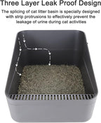 Sfozstra Small Cat Litter Box: Leak Resistant Durable Removable Tray | Cats Under 8 lbs / Anti Tracking Pedal / Easy Cleaning / Space Saving / Indoor Apartment Use