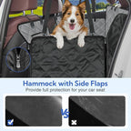 Kytely Heavy Duty Dog Car Seat Cover, 100% Waterproof & Scratch-Proof Backseat Protector with Mesh Window – Non-Slip Hammock for Cars Trucks SUVs, Keep Seats Clean & Dog Comfortable