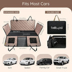 Back Seat Extender for Dogs Hard Bottom, Dog Car Seat Cover for Back Seat Holds 420lbs, Sturdy Backseat Dog Platform for Large Breed Dogs, 600D Oxford & Waterproof Pet Hammock for Cars, SUVs & Trucks