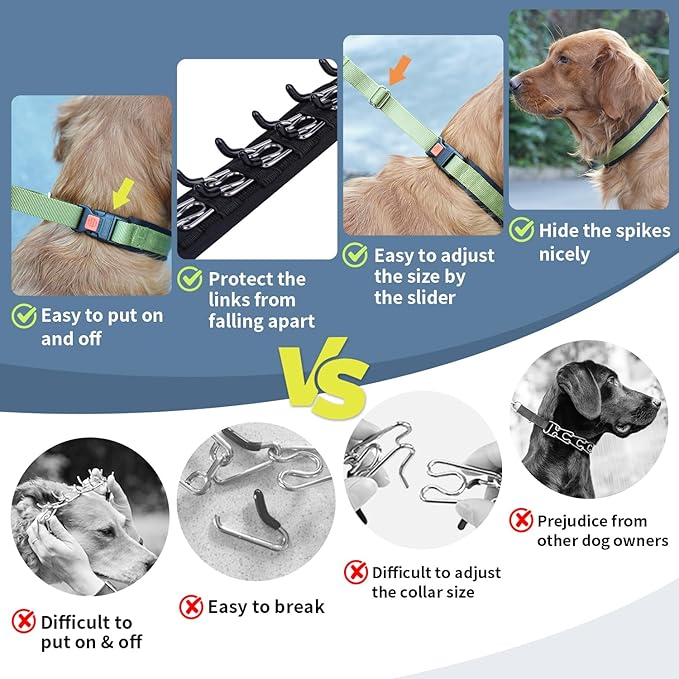 Mayerzon No Pull Dog Collar Martingale, Green, S | Neck Cir 11.5"-14.5" | For Small Medium Large Dogs, Buckle, Heavy Duty Nylon, For Walking Training Hunting, Adjustable, Safe & Easy to Use, Patented