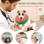Supet Inflatable Dog Donut Collar Alternative After Surgery For Neuter, Soft Non-Stick Fabric Recovery E Collar For Small Medium Large Dogs