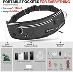 Hands Free Dog Leash, 240LB Heavy Duty Retractable with Partitioned Pouch Adjustable Waist Belt for Walking Running Jogging Hiking Biking Training for Medium/Large 25-120LBS Dog(Not for＜25LBS)