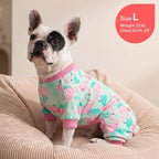 KYEESE Velvet Dog Pajamas Soft Onesie Shirt for Daily Wear, Flamingo | 4-Way Stretch, Lightweight & Breathable, Reduces Shedding, Gentle on Sensitive Skin, Recovery Support, Easy Potty Breaks