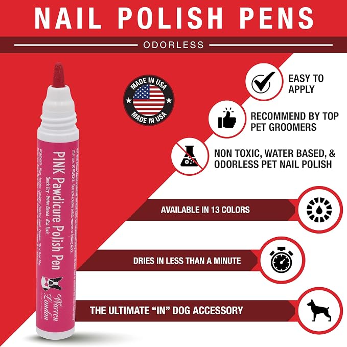Warren London Pawdicure Gift Box for Dogs, 8-Piece Paw Spa Kit