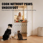 Retractable Dog Gate for Front Door, 35.4" Wide 30.7‘’ Tall Safety Metal Pet Gate for Dogs When Opening, Easy Install Front Entry Dog Door Barrier