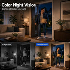 2K Indoor Outdoor Security Cameras for Home Security, Baby Monitor, 2Pack | 5G/2.4G WiFi Camera for Dog/Pet, Color Night Vision, 4X Zoom, 2-Way Audio, IP66, SD/Cloud, Plug-in