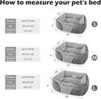INVENHO Medium Dog Bed Rectangle Washable Orthopedic Soft Calming Sleeping Durable Pet Cuddler with Anti-Slip Bottom